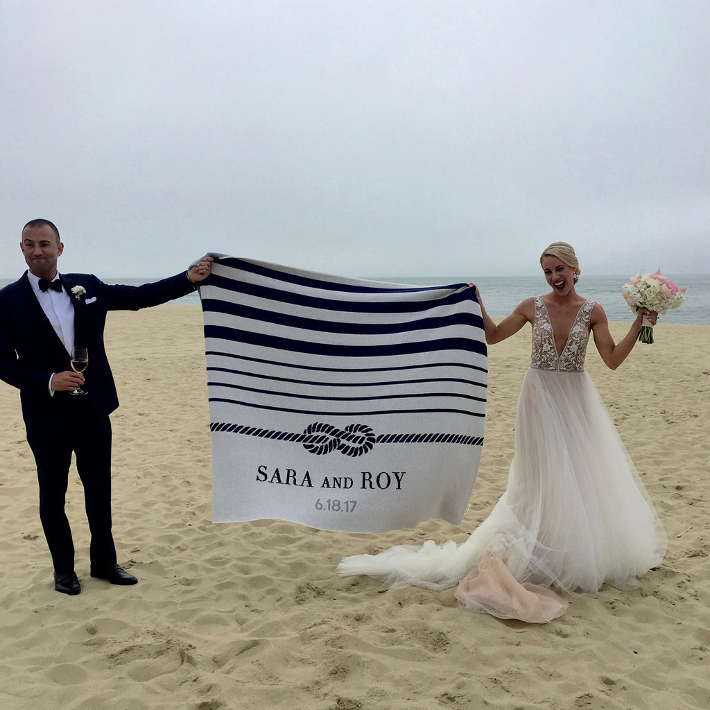 Personalized Tie the Knot Throw Blanket