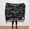 Personalized Whales Throw Blanket